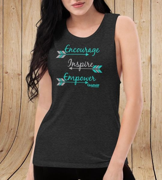 Encourage Inspire Empower, Relaxed Fit Tank Top/ Muscle T