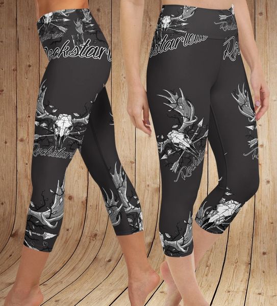 Archery Moose Rockstarlette Outdoors Logo Capri Leggings, Arrows