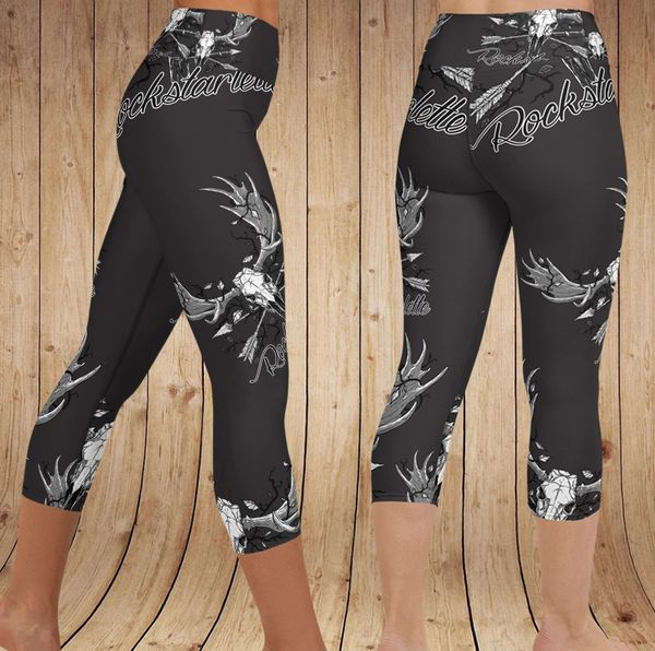 Wide waistband capri outlet leggings