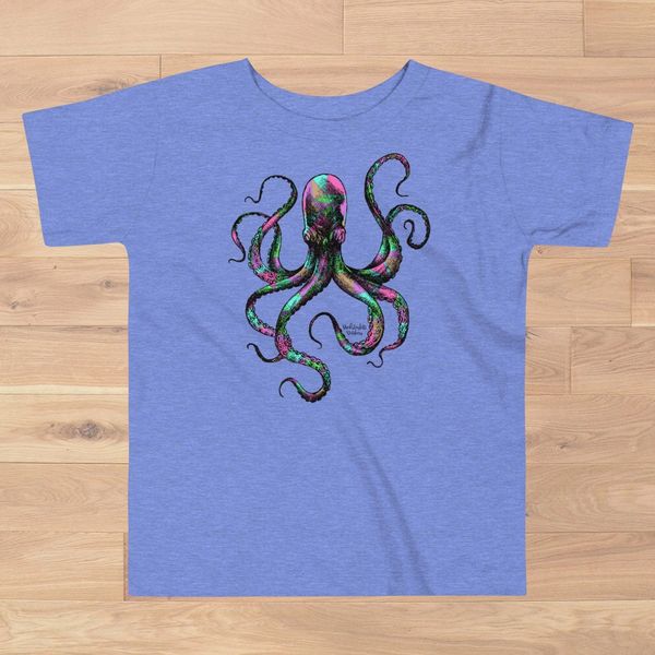 Youth Octopus Logo, T Shirt, 6mos-5T, NEW, Blue or Pink