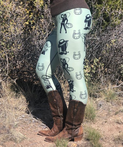 Women's Cinch Leggings, Black Paisley Print - Chick Elms Grand Entry  Western Store and Rodeo Shop