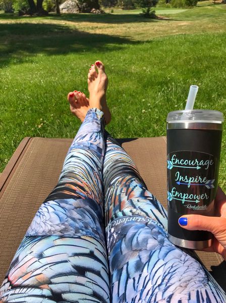 Turkey Feather Yoga Leggings from Rockstarlette Outdoors, USA   Rockstarlette Outdoors, Adventure Inspired Activewear Made in USA