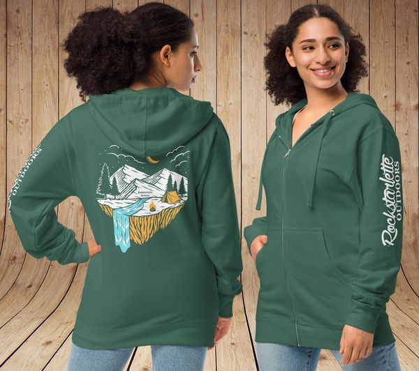 Perfect Weekend Zip Up Hoodie, Green or Black, NEW!