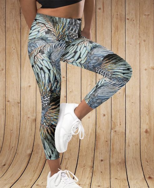 Turkey Feather Yoga CAPRI Leggings from Rockstarlette Outdoors