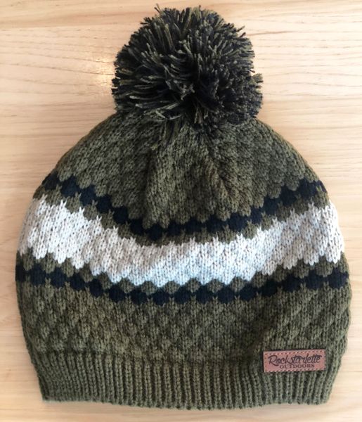 Muted Olive Cable Knit Pom Hat | Olive