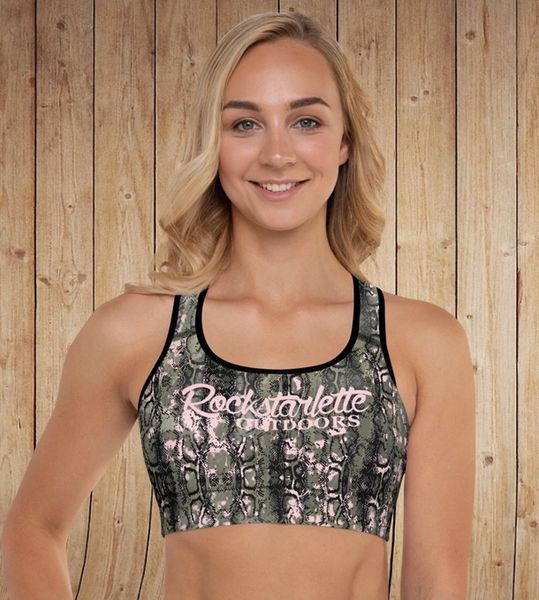 Snakeskin cheap sports bra