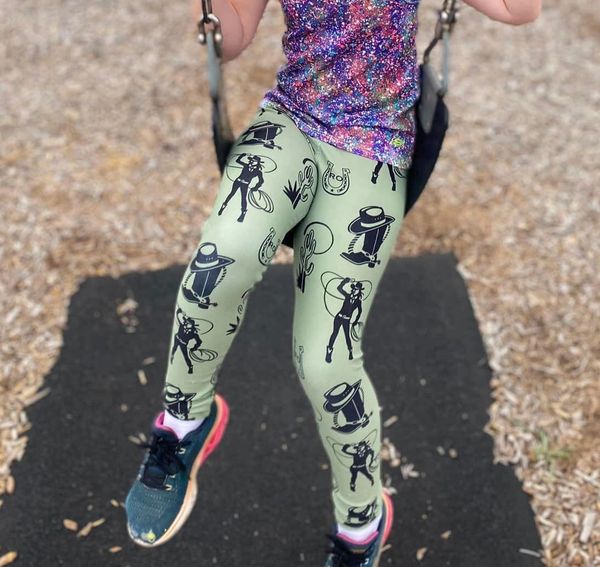 Western Youth Leggings, Rockstarlette Outdoors, Cowgirl, Arizona   Rockstarlette Outdoors, Adventure Inspired Activewear Made in USA