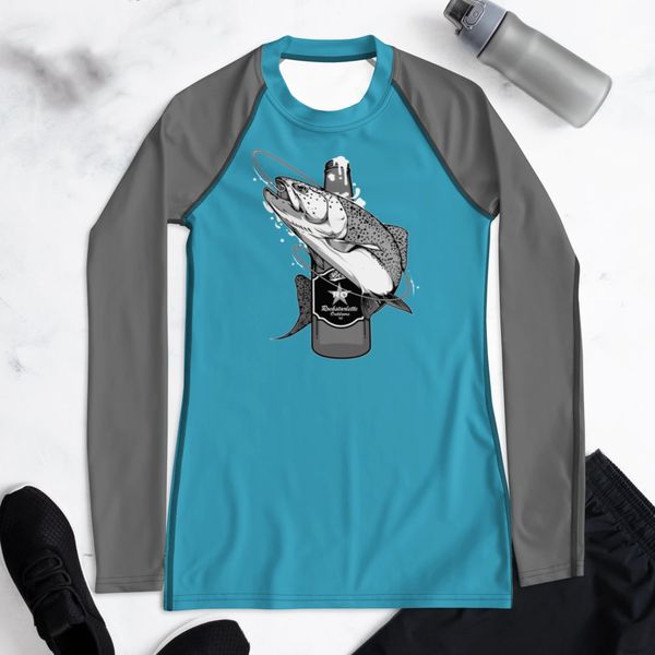 UPF 40, Sun Shirt/Rash Guard, Fishing and Beer Logo