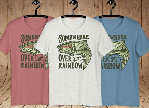 Rainbow Trout Womens Fly Fishing Shirt S-3XL Girls T shirt Best Gift