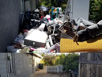 Before and after of Junk Removal