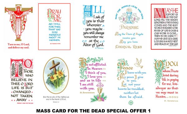 Special Offer Mass Cards 1 (for the deceased)