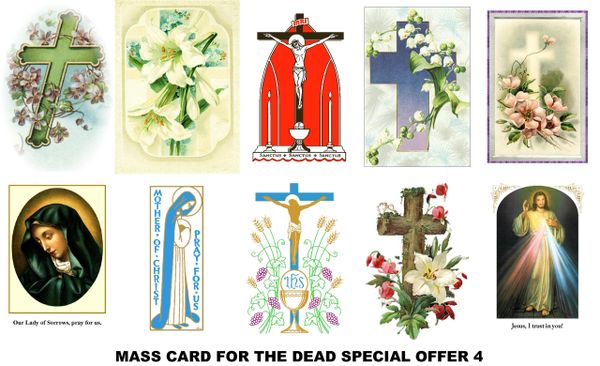 Special Offer Mass Cards 4 (for the deceased)