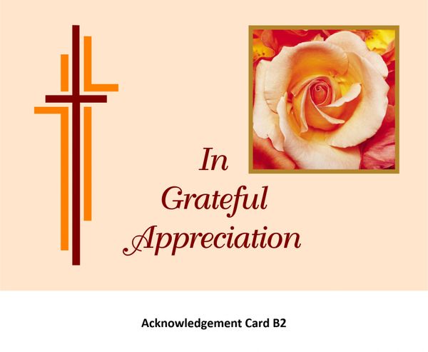 Acknowledgement Card B2