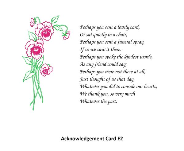 Acknowledgement Card E2