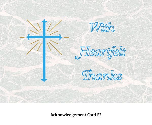 Acknowledgement Card F2