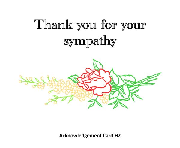 Acknowledgement Card H2