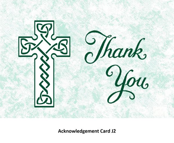 Acknowledgement Card J2