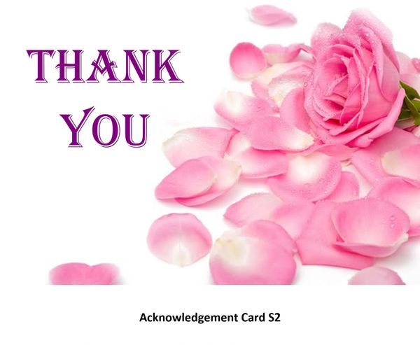 Acknowledgement Card S2