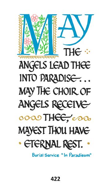 Single Memorial Card 422