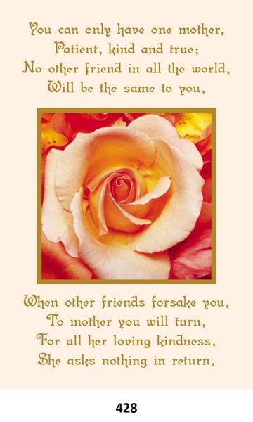 Single Memorial Card 428