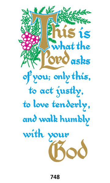 Single Memorial Card 748