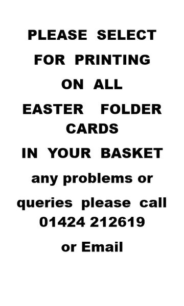 Printing on Easter folder cards