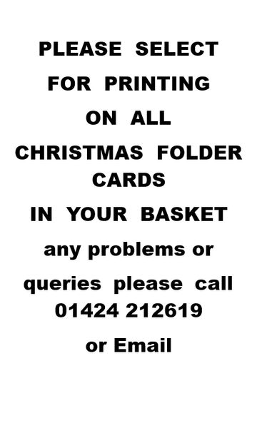 Printing on Christmas folder cards