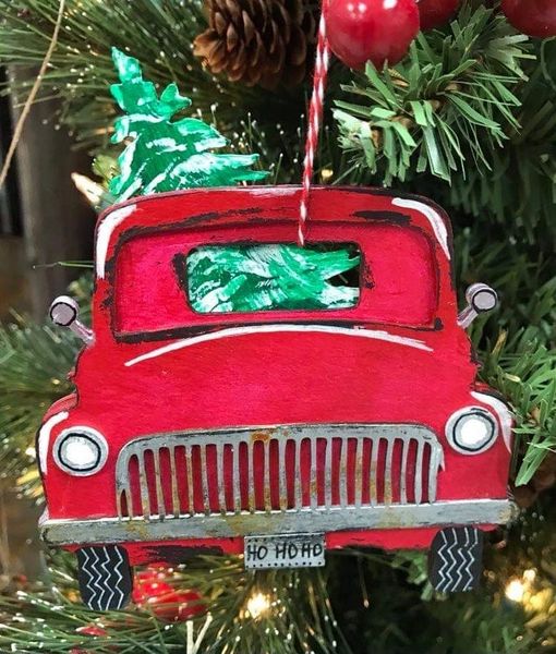 Vintage Truck and Tree Ornament(double sided) | Southern Ridge Trading