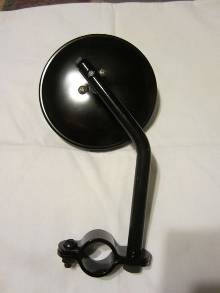Harley Knucklehead UL VL RL WL 45 Springer Mirror Long Stem Black Powder Coat