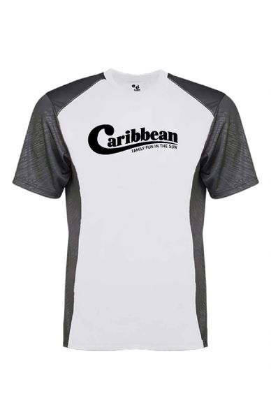 Caribbean Pools Line Embossed Color Block T-shirt