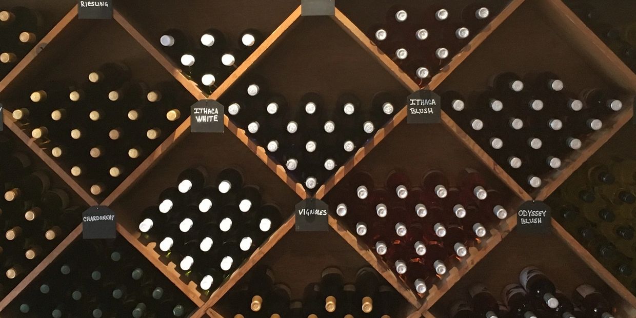 picture of our wine wall