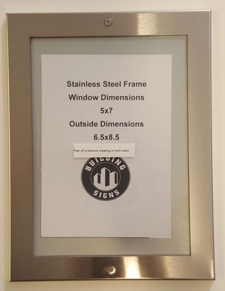 ELEVATOR INSPECTION FRAME STAINLESS STEEL (SIZE 5''X7'')
