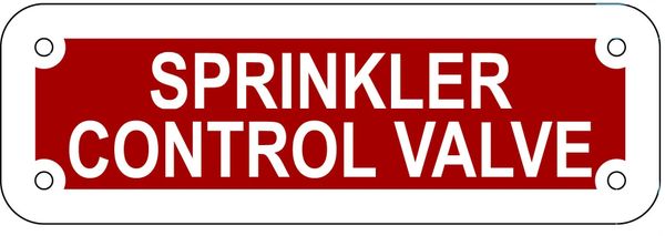 SPRINKLER CONTROL VALVE SIGN- REFLECTIVE !!! (ALUMINUM 2X6)