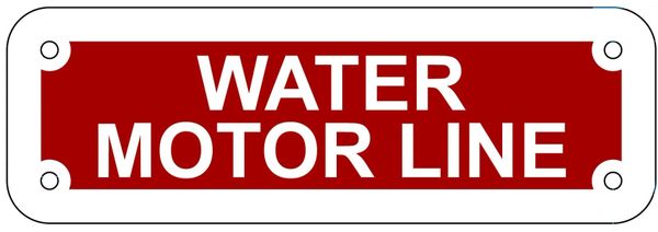 WATER MOTOR LINE SIGN- REFLECTIVE !!! (ALUMINUM 2X6)