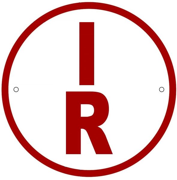 ROOF TRUSS IDENTIFICATION SIGN-TYPE I- REFLECTIVE !!! (ALUMINUM, 6'' DIAMETER)