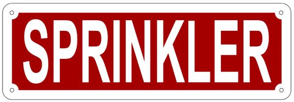 SPRINKLER SIGN- REFLECTIVE !!! (ALUMINUM 4X12)