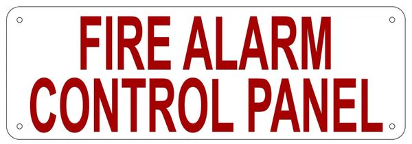 FIRE ALARM CONTROL PANEL SIGN- REFLECTIVE !!! (ALUMINUM 4X12)