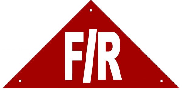 FLOOR AND ROOF TRUSS IDENTIFICATION SIGN- REFLECTIVE !!! (ALUMINUM, 6''x12'' TRIANGLE)