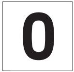 PHOTOLUMINESCENT DOOR NUMBER 0 SIGN HEAVY DUTY / GLOW IN THE DARK "DOOR NUMBER ZERO" SIGN HEAVY DUTY (ALUMINUM SIGN 1.5 X 1.5)