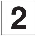 PHOTOLUMINESCENT DOOR NUMBER 2 SIGN HEAVY DUTY / GLOW IN THE DARK "DOOR NUMBER TWO" SIGN HEAVY DUTY (ALUMINUM SIGN 1.5 X 1.5)
