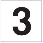 PHOTOLUMINESCENT DOOR NUMBER 3 SIGN HEAVY DUTY / GLOW IN THE DARK "DOOR NUMBER THREE" SIGN HEAVY DUTY (ALUMINUM SIGN 1.5 X 1.5)
