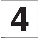 PHOTOLUMINESCENT DOOR NUMBER 4 SIGN HEAVY DUTY / GLOW IN THE DARK "DOOR NUMBER FOUR" SIGN HEAVY DUTY (ALUMINUM SIGN 1.5 X 1.5)