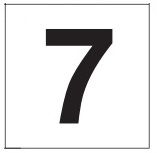 PHOTOLUMINESCENT DOOR NUMBER 7 SIGN HEAVY DUTY / GLOW IN THE DARK "DOOR NUMBER SEVEN" SIGN HEAVY DUTY (ALUMINUM SIGN 1.5 X 1.5)