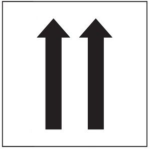 PHOTOLUMINESCENT 2 UP ARROWS SIGN HEAVY DUTY / GLOW IN THE DARK "TWO UPWARD ARROWS" SIGN HEAVY DUTY (PHOTOLUMINESCENT ALUMINUM SIGN/ EGRESS DIRECTION SIGNS 1.5 X 1.5 )