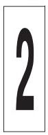 PHOTOLUMINESCENT DOOR NUMBER 2 SIGN HEAVY DUTY / GLOW IN THE DARK "DOOR NUMBER TWO" SIGN HEAVY DUTY (ALUMINUM SIGN/ APARTMENT AND EMERGENCY MARKINGS 1.5 X 0.5)