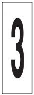 PHOTOLUMINESCENT DOOR NUMBER 3 SIGN HEAVY DUTY / GLOW IN THE DARK "DOOR NUMBER THREE" SIGN HEAVY DUTY (ALUMINUM SIGN/ APARTMENT AND EMERGENCY MARKINGS 1.5 X 0.5)