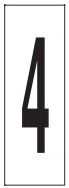 PHOTOLUMINESCENT DOOR NUMBER 4 SIGN HEAVY DUTY / GLOW IN THE DARK "DOOR NUMBER FOUR" SIGN HEAVY DUTY (ALUMINUM SIGN/ APARTMENT AND EMERGENCY MARKINGS 1.5 X 0.5)