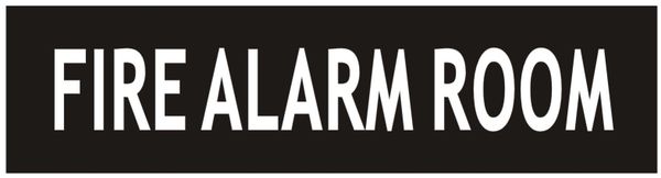 FIRE ALARM ROOM SIGN - BLACK (ALUMINUM SIGNS 2X7.75)