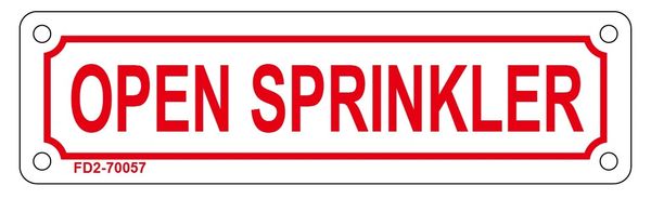 OPEN SPRINKLER SIGN (ALUMINUM SIGN SIZED 2X7)