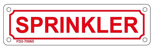 SPRINKLER SIGN (ALUMINUM SIGN SIZED 2X7)